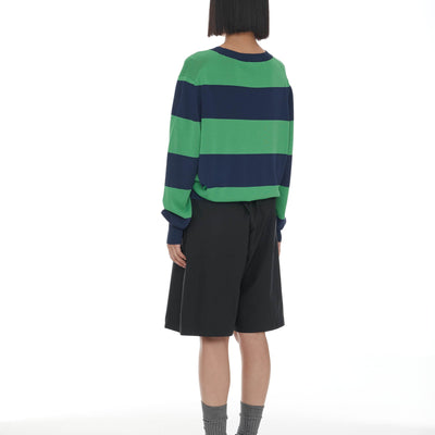 Francisco Jumper - Ink & Green Stripe