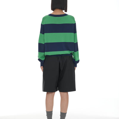 Francisco Jumper - Ink & Green Stripe