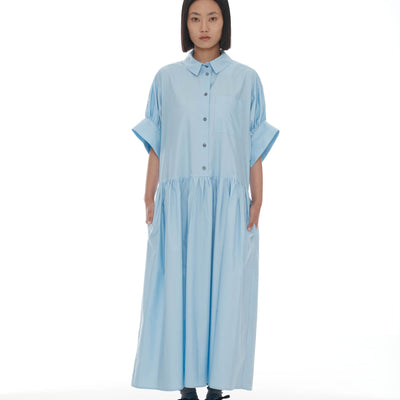 Joni Shirt Dress - Pale Blue
