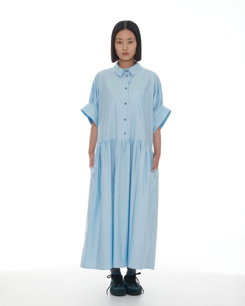 Joni Shirt Dress - Pale Blue