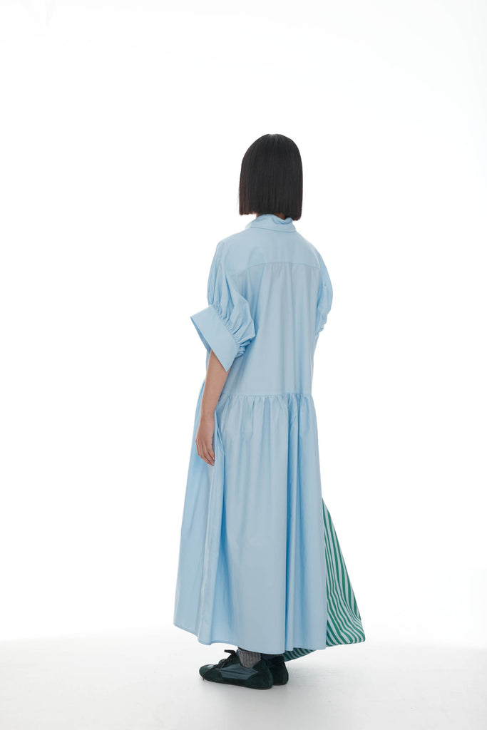 Joni Shirt Dress - Pale Blue