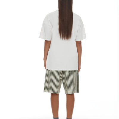 Linley Shorts - Sage & Khaki Stripe