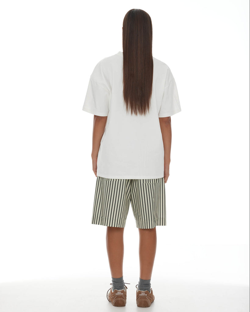 Linley Shorts - Sage & Khaki Stripe