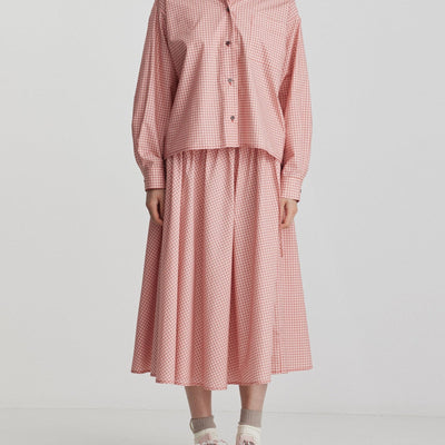 Micha Skirt - Cherry Red Check