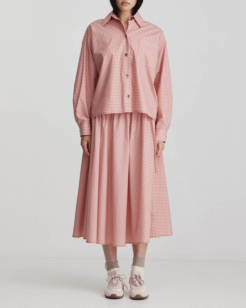 Micha Skirt - Cherry Red Check