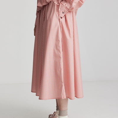 Micha Skirt - Cherry Red Check