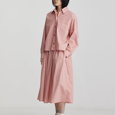 Micha Skirt - Cherry Red Check