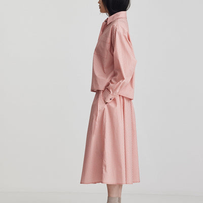 Micha Skirt - Cherry Red Check