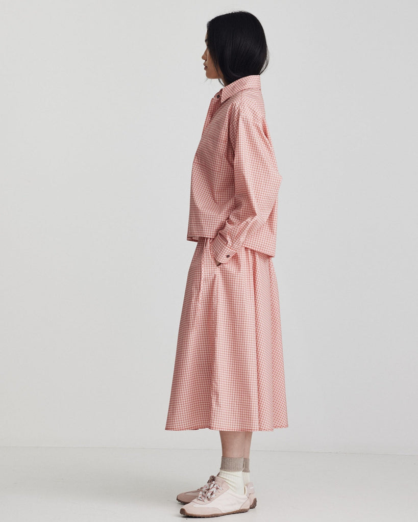Micha Skirt - Cherry Red Check