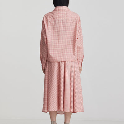 Micha Skirt - Cherry Red Check