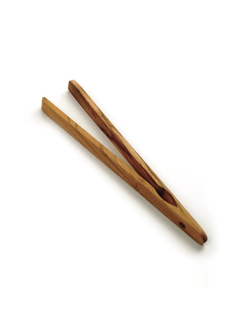 Olive Wood Toast Tongs