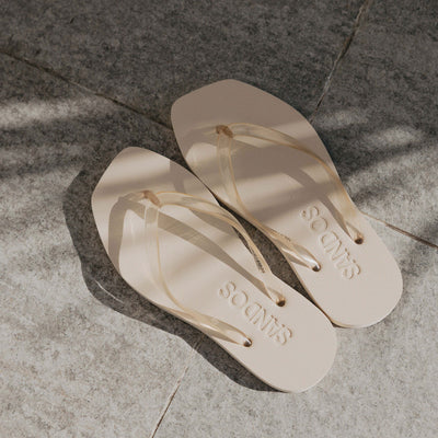 Ecru Jelly Square Jandal