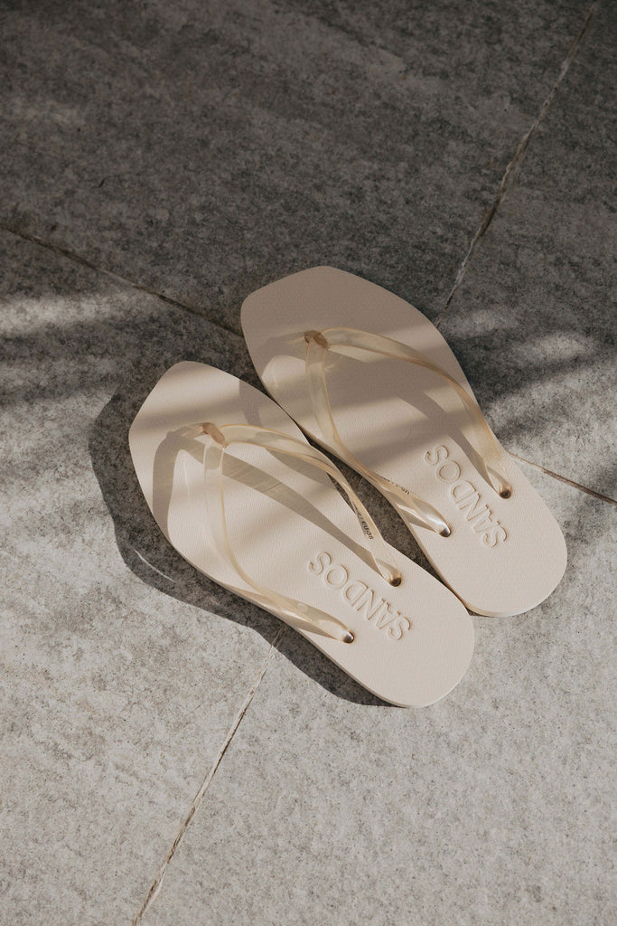 Ecru Jelly Square Jandal