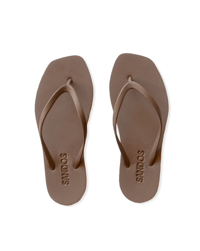 Square Toe Jandal - Chai