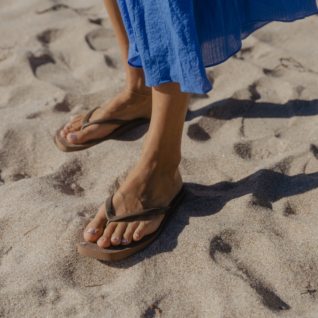 Square Toe Jandal - Chai