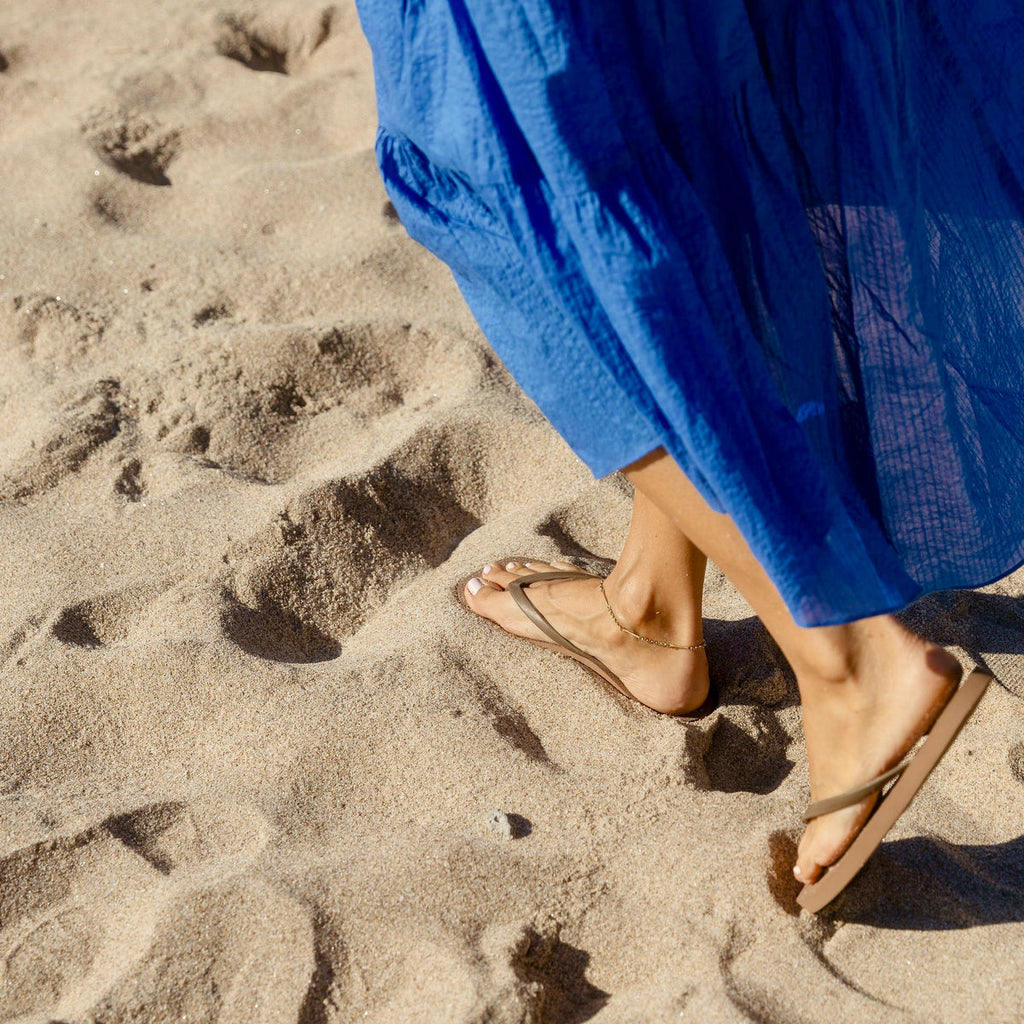 Square Toe Jandal - Chai