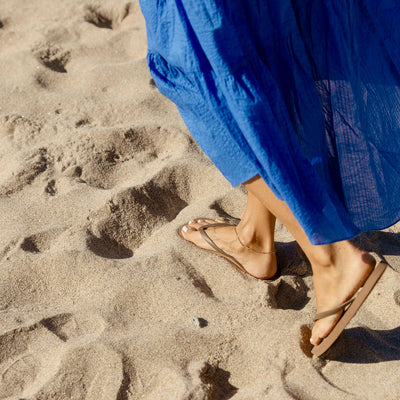 Square Toe Jandal - Chai