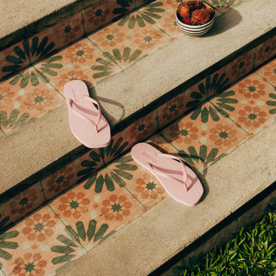 Square Toe Jandal - Pink-a-Boo