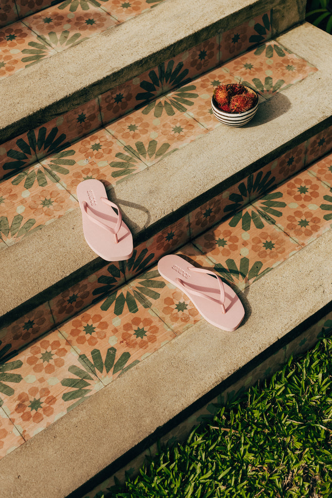 Square Toe Jandal - Pink-a-Boo