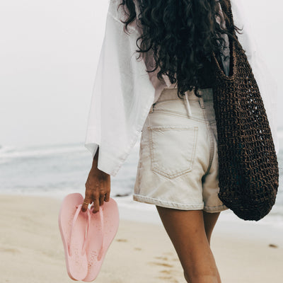 Square Toe Jandal - Pink-a-Boo