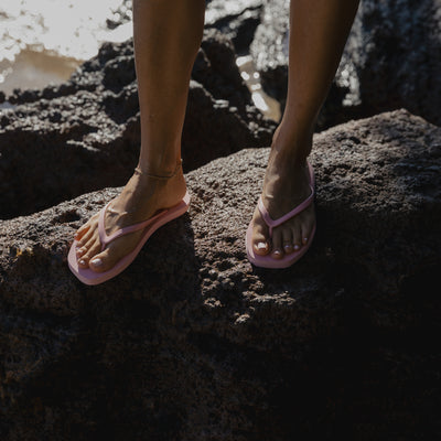 Square Toe Jandal - Pink-a-Boo