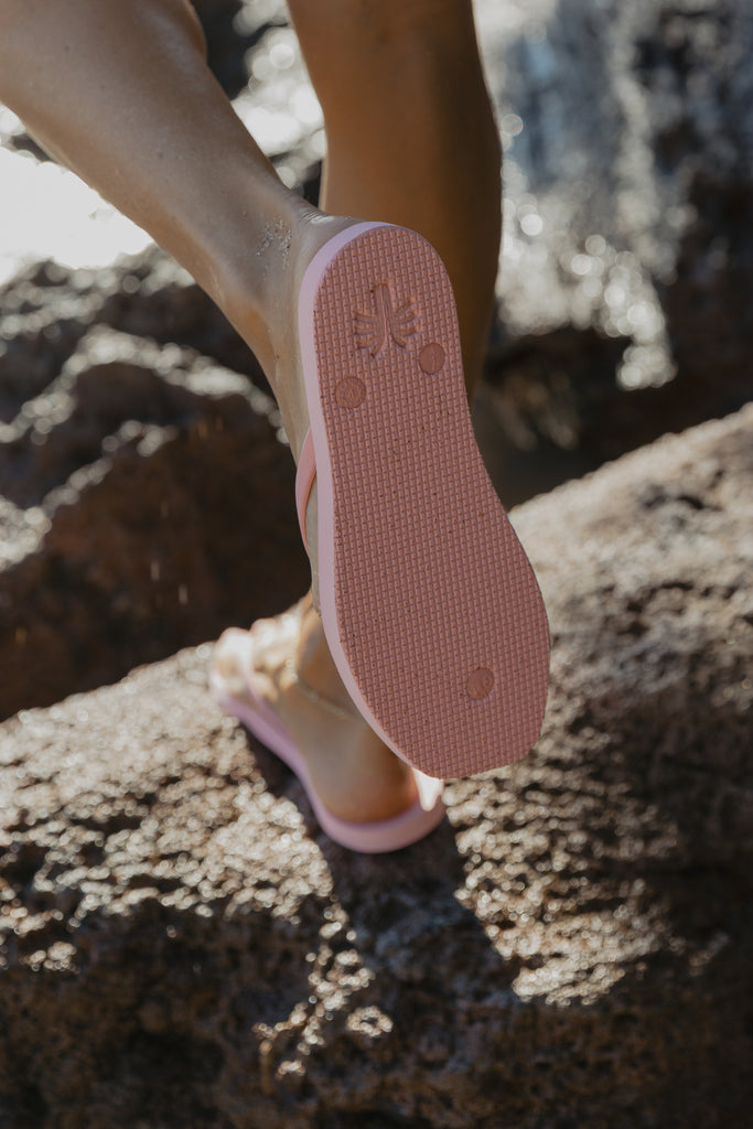 Square Toe Jandal - Pink-a-Boo