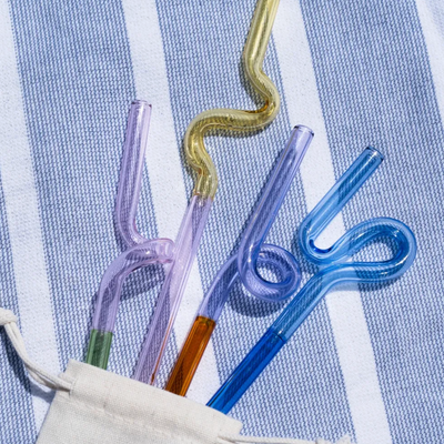 Curly Glass Straws