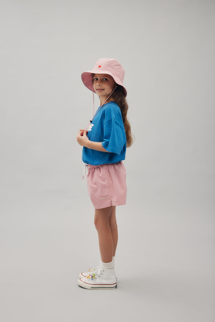Heart Bucket Hat - Shell Pink