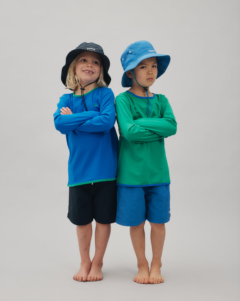 Long-Sleeve Swim Tee - Electric Blue