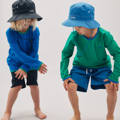 Long-Sleeve Swim Tee - Electric Blue