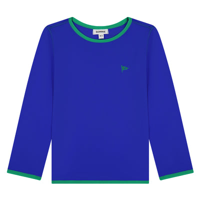 Long-Sleeve Swim Tee - Electric Blue