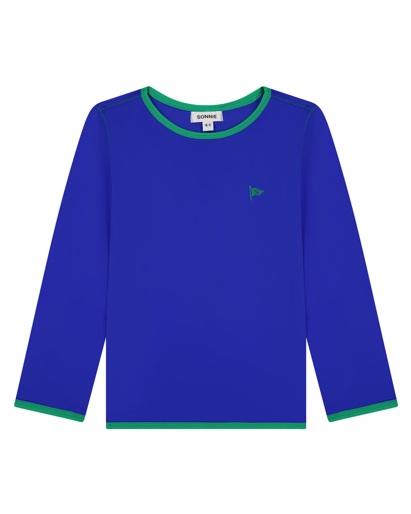 Long-Sleeve Swim Tee - Electric Blue
