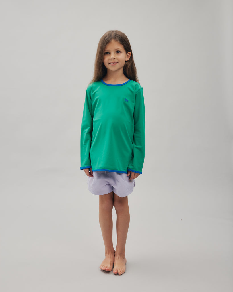 Long-Sleeve Swim Tee - Kermit Green