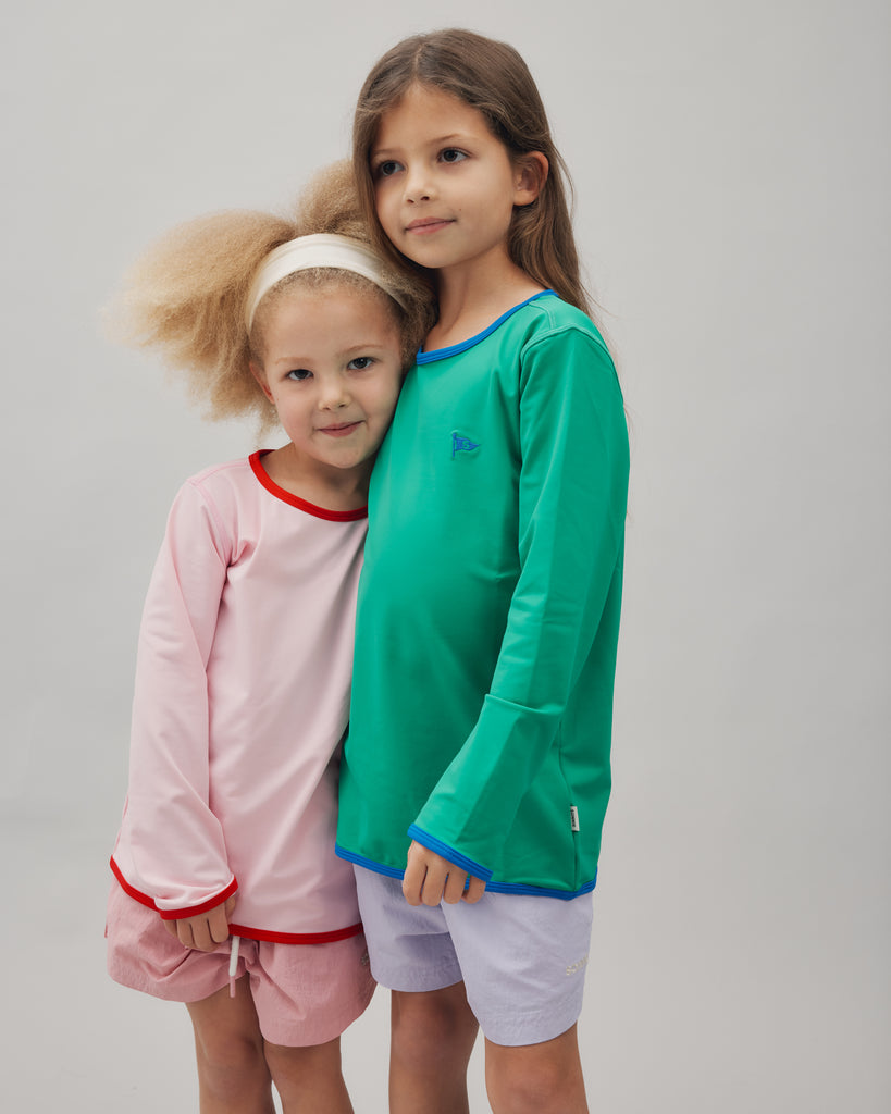 Long-Sleeve Swim Tee - Kermit Green