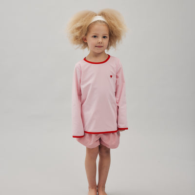 Long-Sleeve Swim Tee - Shell Pink