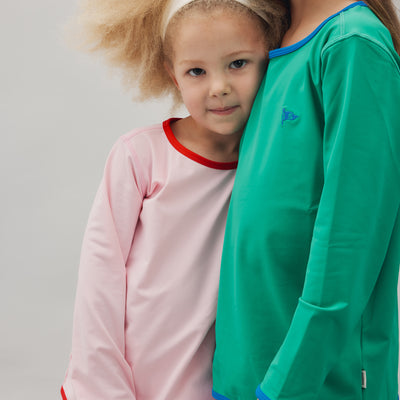 Long-Sleeve Swim Tee - Shell Pink