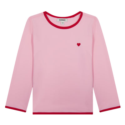 Long-Sleeve Swim Tee - Shell Pink