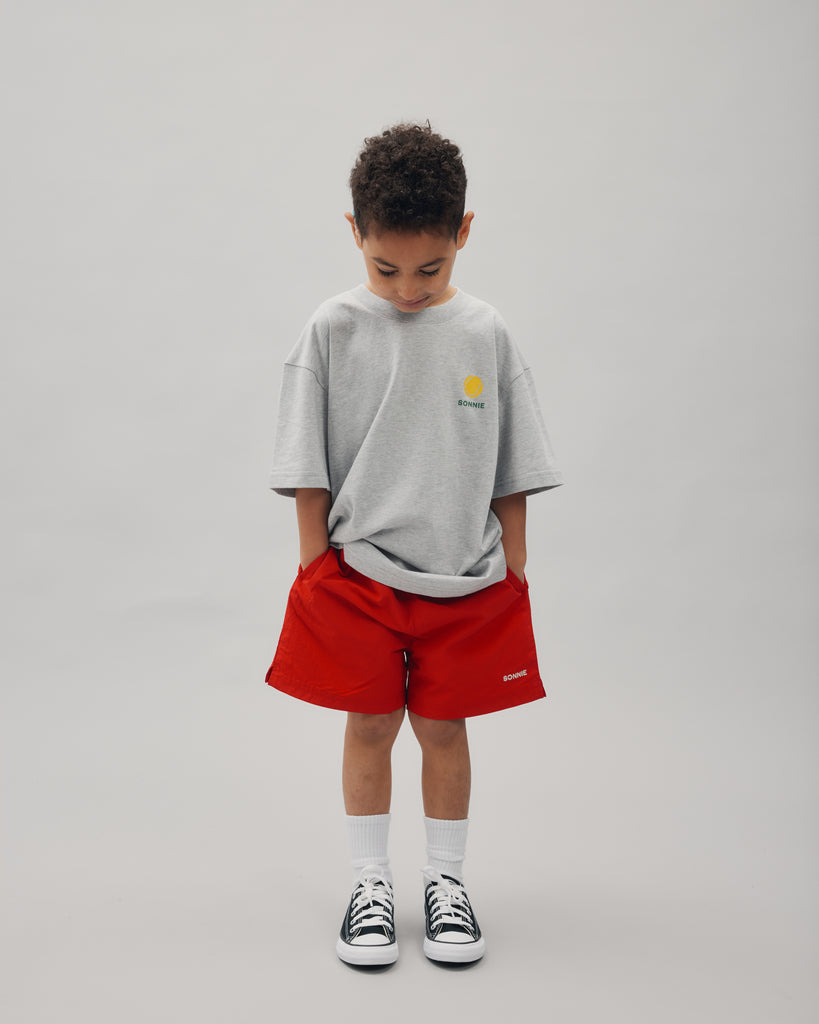 Nylon Sports Shorts - Team Red