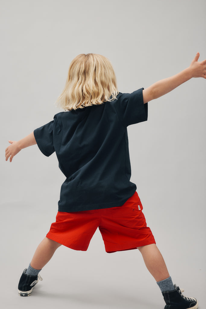 Nylon Sports Shorts - Team Red