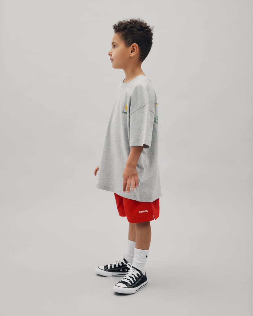 Nylon Sports Shorts - Team Red