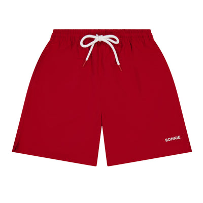 Nylon Sports Shorts - Team Red