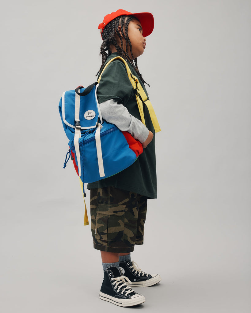 School Bag - Blue & Red