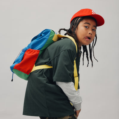 School Bag - Blue & Red