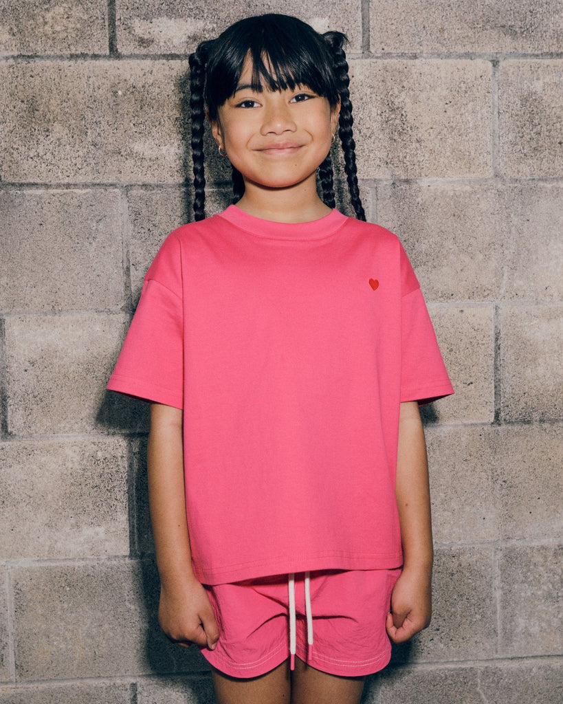 Heart Tee - Hot Pink