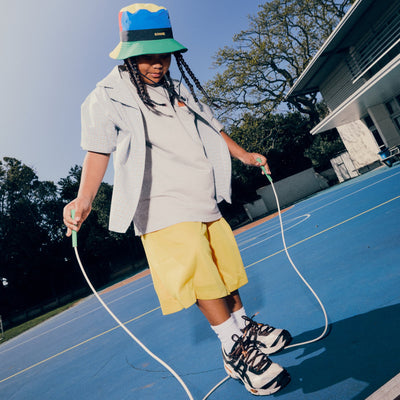 Nylon Colour Block Bucket Hat