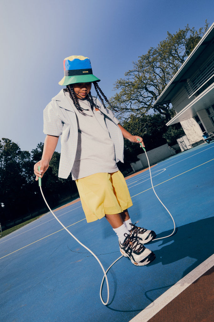 Nylon Colour Block Bucket Hat