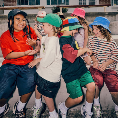 Nylon Colour Block Bucket Hat