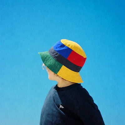 Nylon Colour Block Bucket Hat