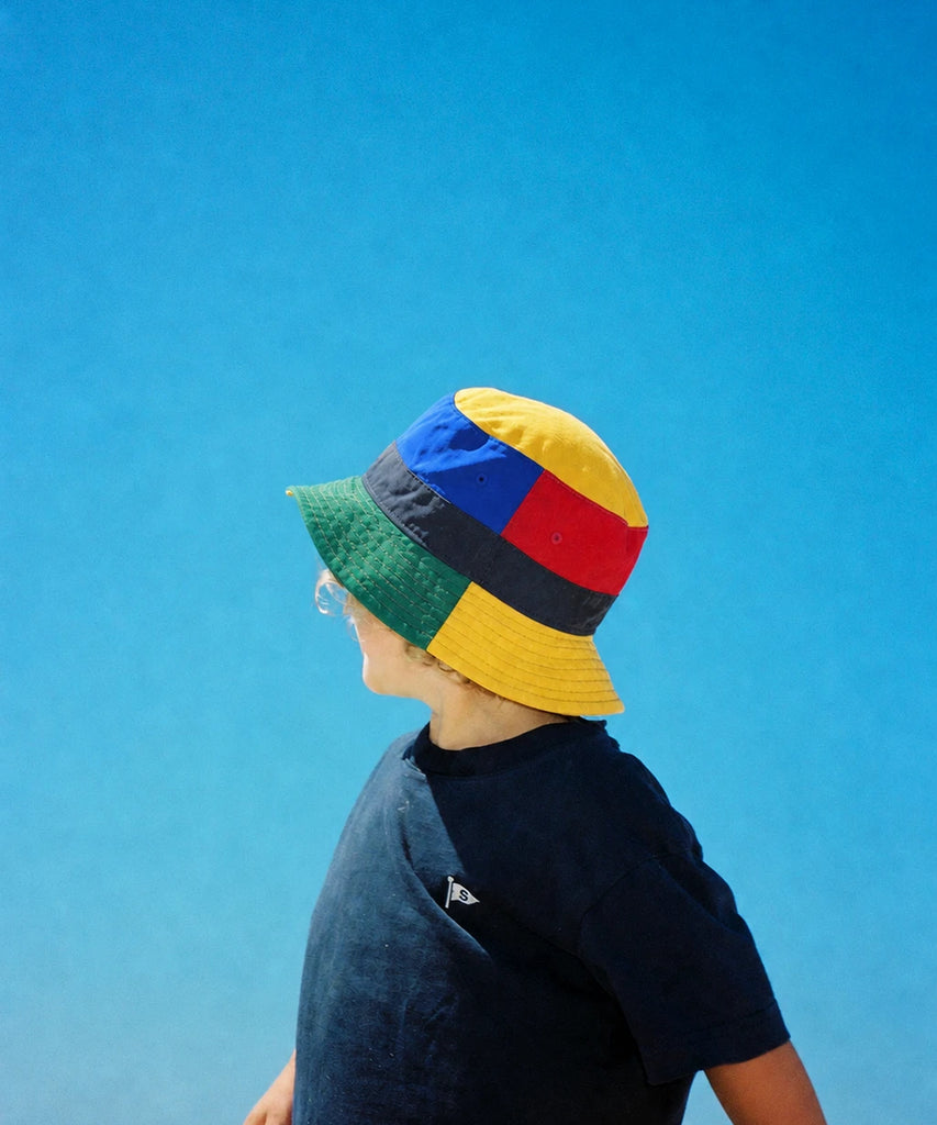 Nylon Colour Block Bucket Hat