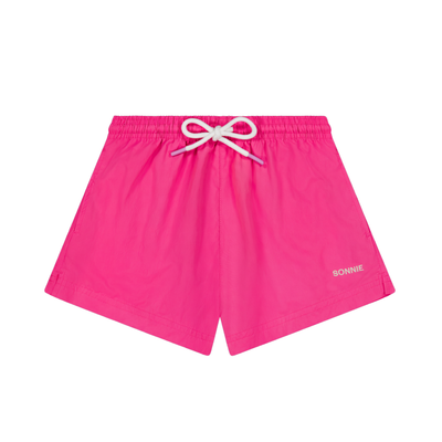 Nylon Shortie Shorts - Hot Pink